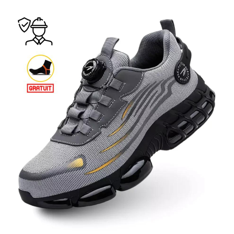 Henner Z90 Ultra-light and wear-resistant safety shoes with rotating buckle steel toe cap