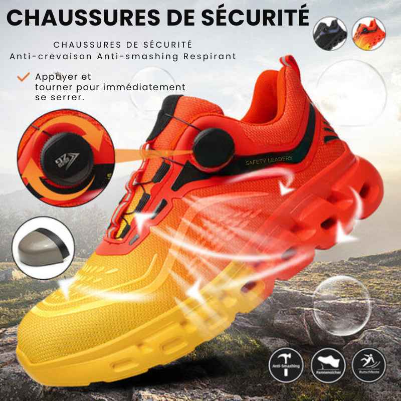 Ultra-light and wear-resistant safety shoes with steel toe cap-swivel buckle-1117