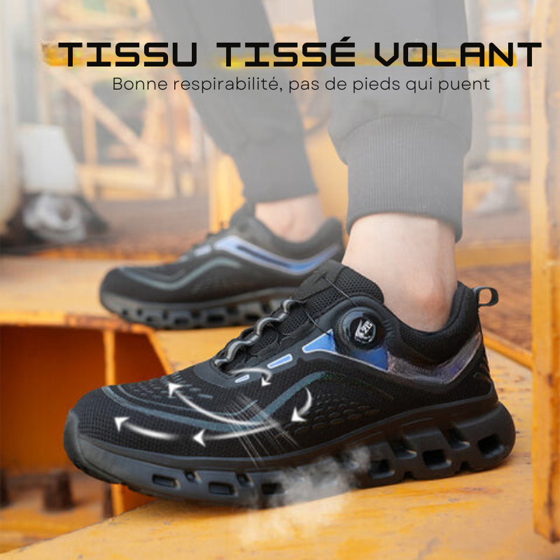 Ultra-light and wear-resistant safety shoes with steel toe cap-swivel buckle-1117